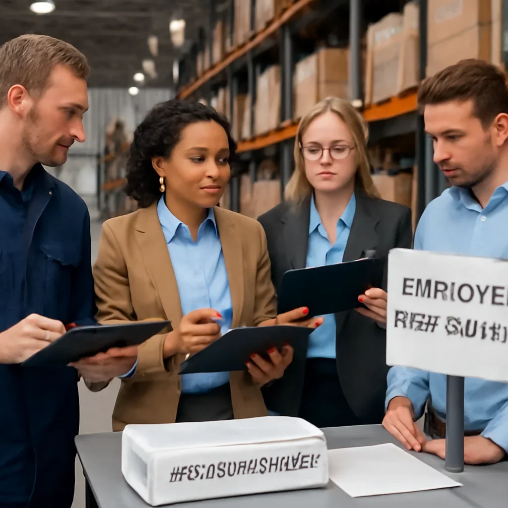 Team reviewing records related to employer and host-employer responsibilities