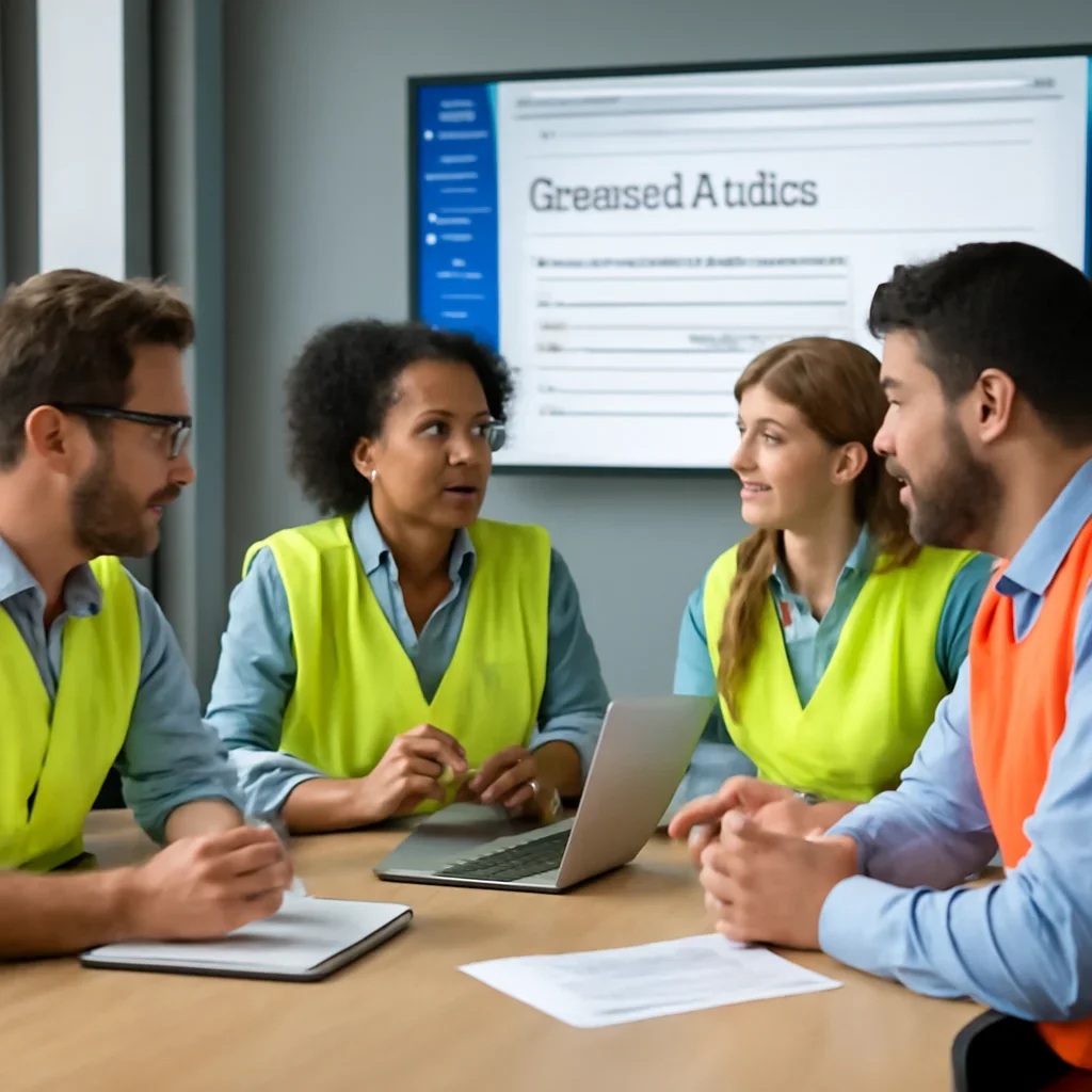 Safety team planning next steps for internal audits for safety programs