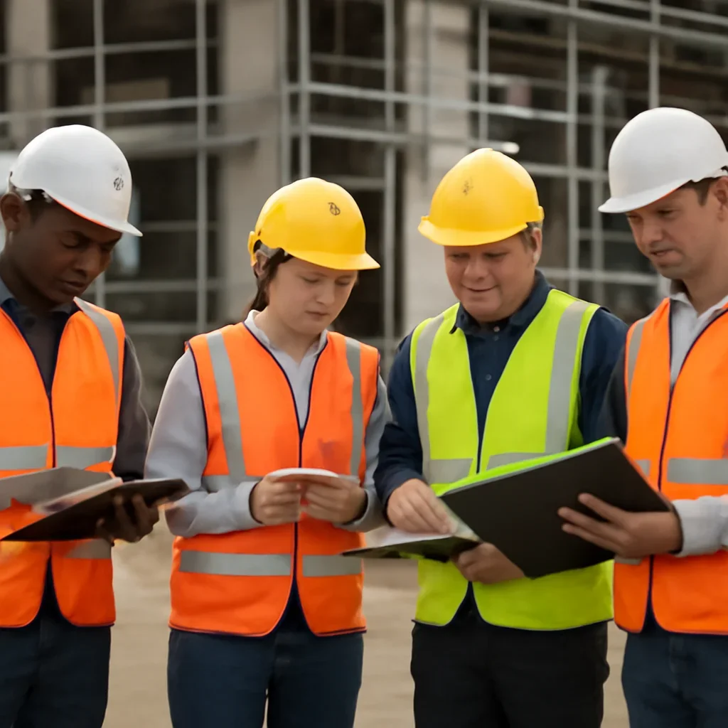 Team reviewing records related to site conditions that change hazard profiles